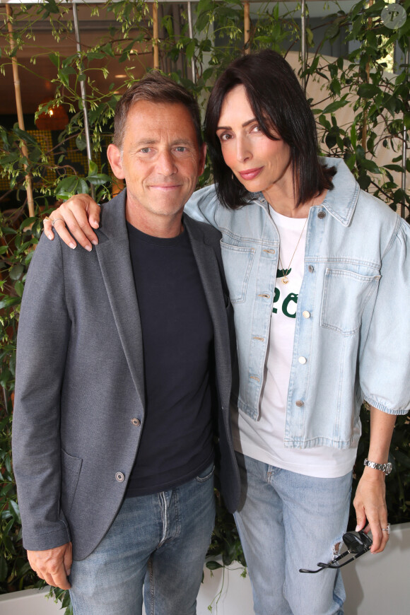 Exclusif - Géraldine Maillet et son compagnon Daniel Riolo - Célébrités aux Internationaux de France de Tennis de Roland Garros 2023 - Jour 12 à Paris le 08 Juin 2023. © Bertrand Rindoff / Bestimage