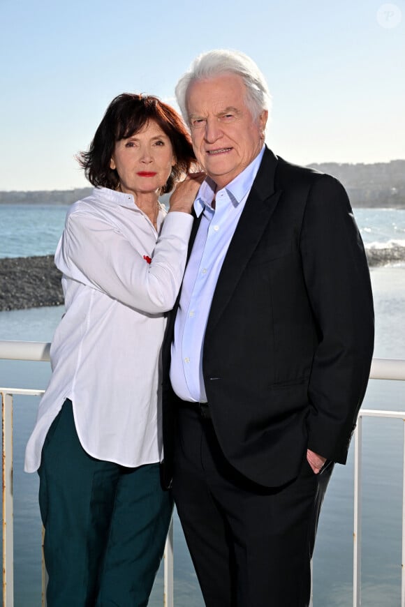 Sabine Azéma et André Dussollier étaient à Nice, le 19 avril 2024, pour l'avant première du film "N'avoue Jamais" réalisé par Yvan Calbérac et tourné en grande partie à Nice, projeté au cinéma Pathé Gare du Sud. © Bruno Bebert / Bestimage