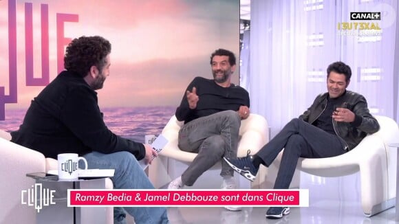 Jamel Debbouze et Ramzy Bédia se confient sur les enfants respectifs dans l'émission Clique, présentée par Mouloud Achour sur Canal+.
