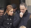 Léa Salame et Raphaël Glucksmann lors des obsèques de Sébastien Demorand au dôme du crématorium du cimetière du Père-Lachaise à Paris, France, le 31 janvier 2020. Photo par ABACAPRESS.COM