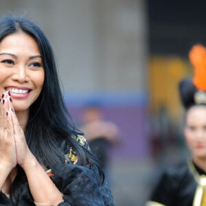 Le BHV Marais célèbre l'Indonésie avec des danseurs traditionnels, l'ambassadeur d'Indonésie en France et la chanteuse Anggun qui se produit rue de Rivoli devant l'hôtel de ville, à Paris, France, le 8 juin 2022. Photo par Jana Call me J/ABACAPRESS.COM