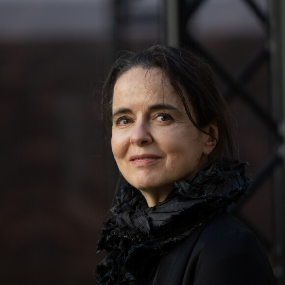Amélie Nothomb lors de la présentation de son livre "Soif" au "Centre de Cultura Contemporania" à Barcelone. Le 2 février 2022