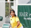 Inès Reg lors de la finale de la saison 3 de "Stars, Set et Match" au profit d'associations caritatives en marge des Internationaux de France de tennis à Roland Garros à Paris, France, le 10 juin 2021. © Dominique Jacovides/Bestimage