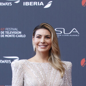 Candice Pascal sur le tapis rouge du photocall de la cérémonie d'ouverture du 62ème Festival de Télévision de Monte-Carlo, à Monaco, le 16 juin 2023. © Denis Guignebourg/BestImage 