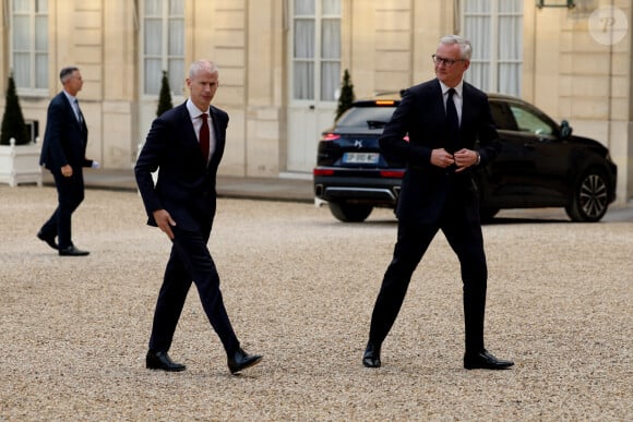 Franck Riester et Bruno Le Maire - Arrivée des invités au dîner d'Etat en l'honneur du président chinois Xi Jinping et de sa femme la Première Dame Peng Liyuan au palais présidentiel de l'Elysée à Paris, France, le 6 mai 2024. © Cyril Moreau/Bestimage