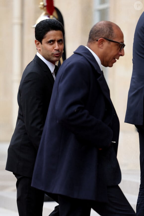 Nasser al-Khelaïfi - Arrivée des invités au dîner d'Etat en l'honneur du président chinois Xi Jinping et de sa femme la Première Dame Peng Liyuan au palais présidentiel de l'Elysée à Paris, France, le 6 mai 2024. © Cyril Moreau/Bestimage