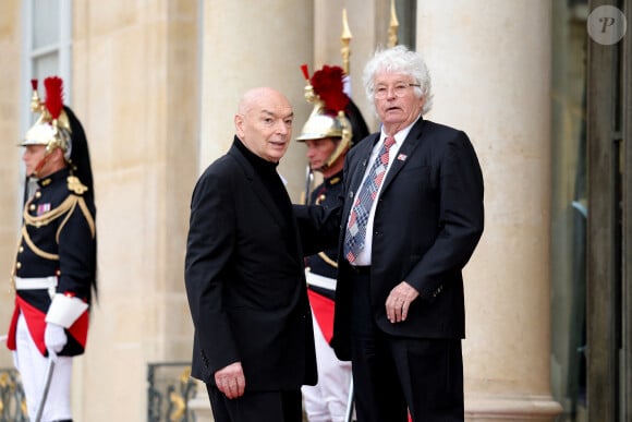 Jean Nouvel et Jean-Jacques Annaud - Arrivée des invités au dîner d'Etat en l'honneur du président chinois Xi Jinping et de sa femme la Première Dame Peng Liyuan au palais présidentiel de l'Elysée à Paris, France, le 6 mai 2024. © Cyril Moreau/Bestimage