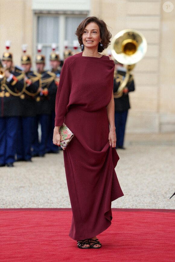 Audrey Azoulay, directrice générale de l'UNESCO - Arrivée des invités au dîner d'Etat en l'honneur du président chinois Xi Jinping et de sa femme la Première Dame Peng Liyuan au palais présidentiel de l'Elysée à Paris, France, le 6 mai 2024. © Cyril Moreau/Bestimage