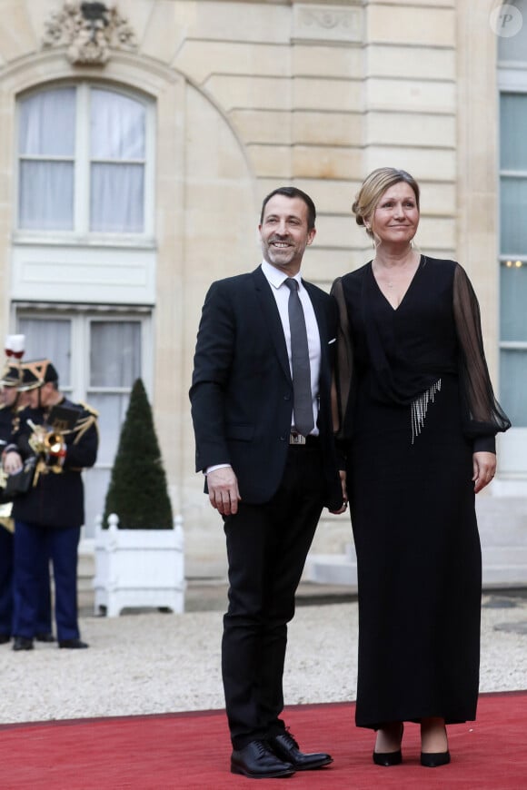 Yael Braun-Pivet, présidente de l'Assemblée nationale française, et son mari Vianney Pivet - Arrivée des invités au dîner d'Etat en l'honneur du président chinois Xi Jinping et de sa femme la Première Dame Peng Liyuan au palais présidentiel de l'Elysée à Paris, France, le 6 mai 2024. © Stéphane Lemouton / Bestimage