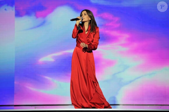 Exclusif - Jenifer Bartoli lors de l'enregistrement de l'émission "La Chanson de l'Année 2019" aux Arènes de Nîmes, le 16 mai 2019. © Guillaume Gaffiot/Bestimage