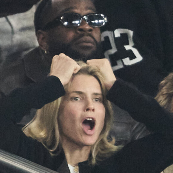 Alice Taglioni - Célébrités dans les tribunes de la demi-finale retour de Ligue des champions entre le PSG face au Borussia Dortmund (0-1) au Parc des Princes à Paris le 7 mai 2024. © Cyril Moreau/Bestimage 