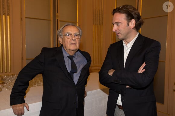 Bernard Pivot et François Busnel - Cérémonie de remise du Prix Goncourt des Lycéens 2015 à Paris, le 1er décembre 2015. © Romuald Meigneux/Bestimage