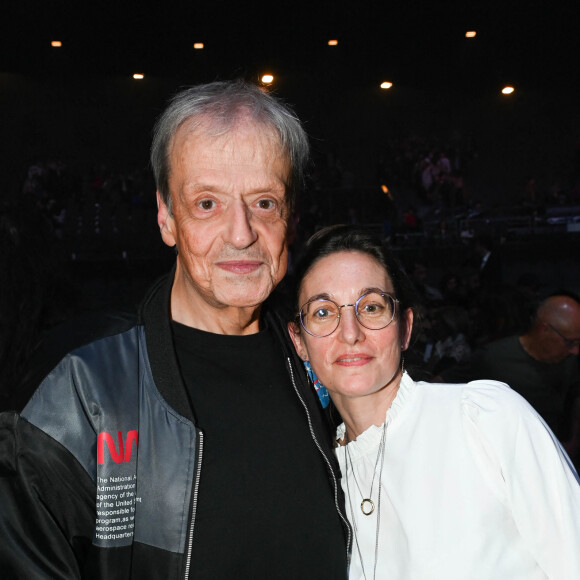 Exclusif - No Web - Guy Carlier avec sa compagne Christine - People à la générale de l'opéra-rock "Starmania" à la Seine Musicale de Boulogne-Billancourtle 8 novembre 2022. © Dominique Jacovides-Coadic Guirec/Bestimage