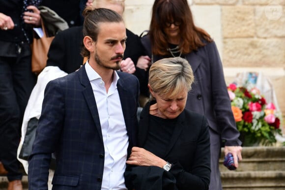 Obsèques du journaliste et homme de lettres Bernard Pivot en l'église du christ à Quincié-en-Beaujolais, France, le 14 mai 2024. 