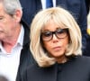 Brigitte Macron avait fait le déplacement
La Première Dame Brigitte Macron - Obsèques du journaliste et homme de lettres Bernard Pivot en l'église du christ à Quincié-en-Beaujolais, France, le 14 mai 2024.