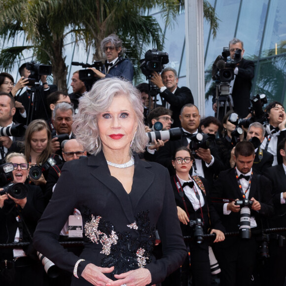Jane Fonda - Montée des marches du film " Le deuxième acte " pour la cérémonie d'ouverture du 77ème Festival International du Film de Cannes, au Palais des Festivals à Cannes. Le 14 mai 2024 © Olivier Borde / Bestimage 