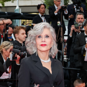 Jane Fonda - Montée des marches du film " Le deuxième acte " pour la cérémonie d'ouverture du 77ème Festival International du Film de Cannes, au Palais des Festivals à Cannes. Le 14 mai 2024 © Jacovides-Moreau / Bestimage 