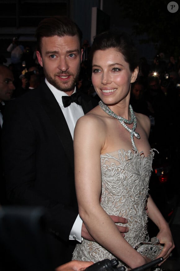 Justin Timberlake et Jessica Biel quittant le Palais du Festival à Cannes, France, le 19 mai 2013. Photo par Xposure/ABACAPRESS.COM