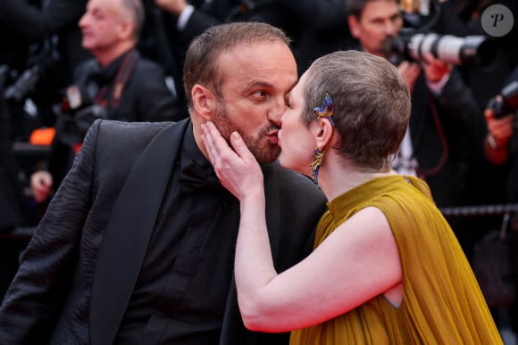 Émilie Dequenne et Michel Ferracci lors de la montée des marches du "Deuxième Acte" au 77e Festival de Cannes le 14 mai 2024 Photo by Shootpix/ABACAPRESS.COM