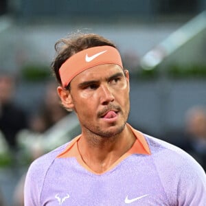 Rafael Nadal (ESP) lors du dernier match de sa carrière au Mutua Madrid Open à Madrid, Espagne, le 30 avril 2024. Photo par Corinne Dubreuil/ABACAPRESS.COM