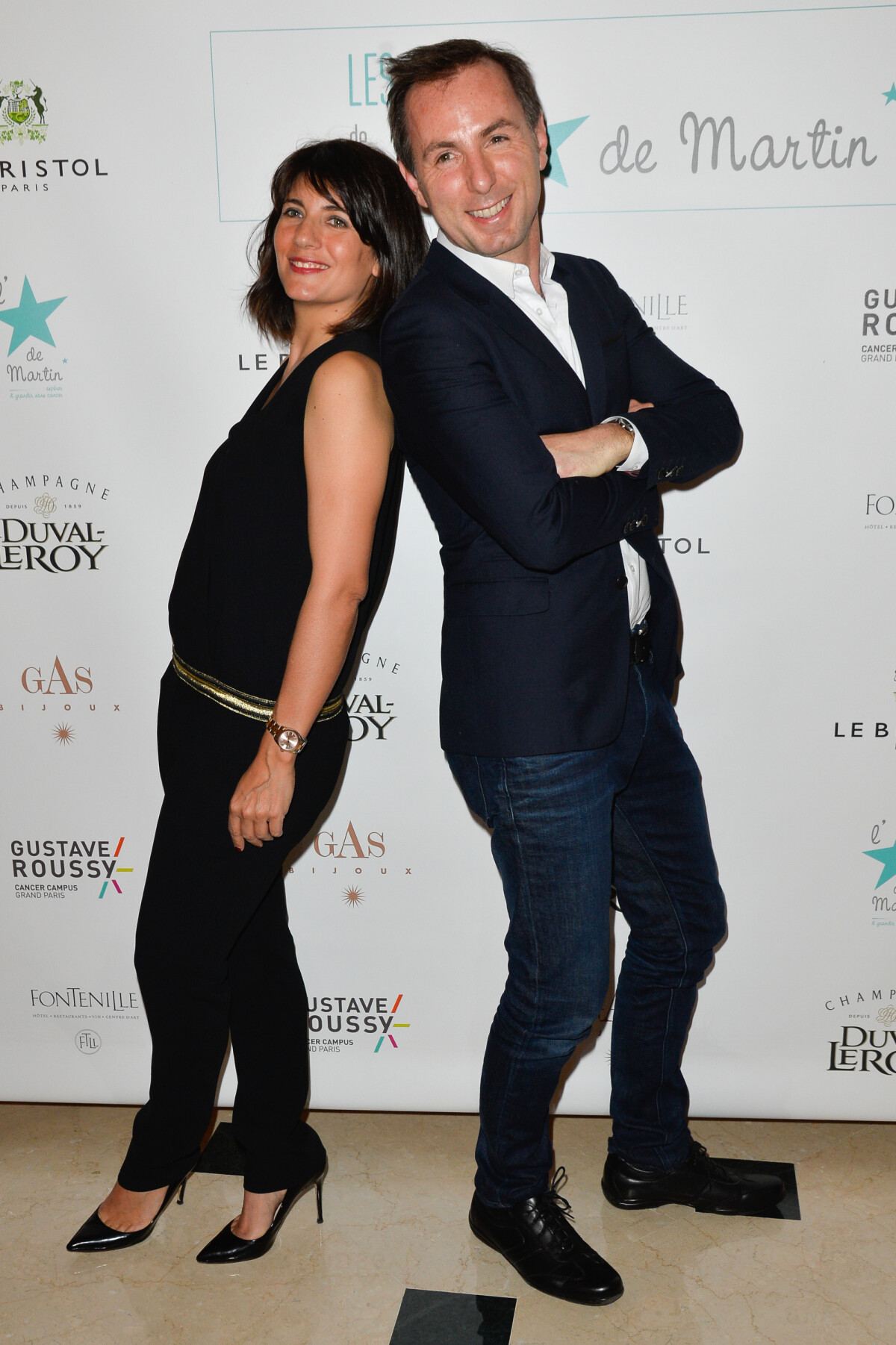 Photo : Estelle Denis et Jean-Philippe Doux lors de l'anniversaire des