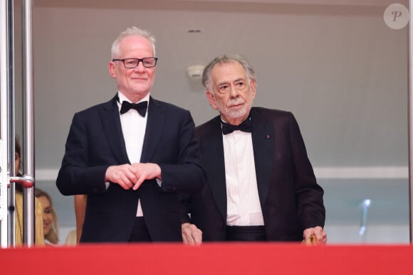 Thierry Frémaux, Francis Ford Coppola - Descente des marches du film " Megalopolis " lors du 77ème Festival International du Film de Cannes, au Palais des Festivals à Cannes. Le 16 mai 2024 © Jacovides-Moreau / Bestimage