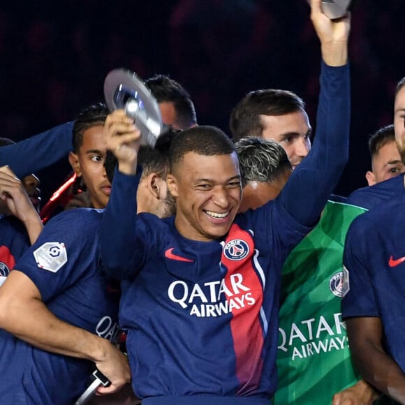 Kylian Mbappe - Dernier match de Kylian Mbappé (25 ans) avec le PSG en Ligue 1 Uber Eats lors de la rencontre "PSG-Toulouse" (1-3) au Parc des Princes à Paris le 12 mai 2024.