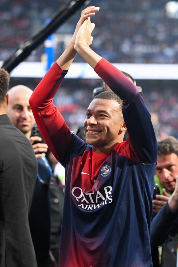 Kylian Mbappe - Dernier match de Kylian Mbappé (25 ans) avec le PSG en Ligue 1 Uber Eats lors de la rencontre "PSG-Toulouse" (1-3) au Parc des Princes à Paris le 12 mai 2024.