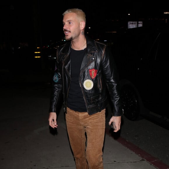 M Pokora - Le chanteur sort dîner à Catch Steak à West Hollywood en Californie