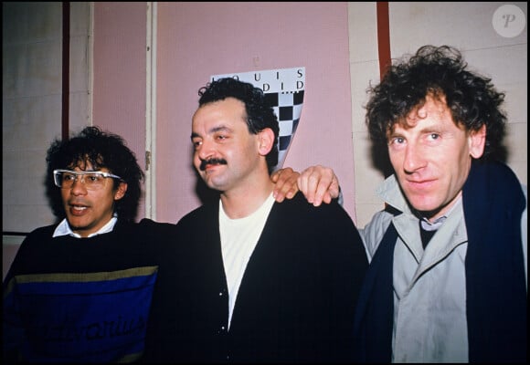 archives - Laurent Voulzy, Louis Chedid et Alain Souchon, le soir de la première du concert de Louis Chedid à l'Olympia à Paris