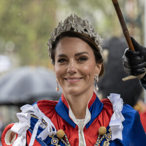Catherine (Kate) Middleton, princesse de Galles,lors de la cérémonie de couronnement du roi d'Angleterre à Londres, Royaume Uni, le 6 mai 2023. 