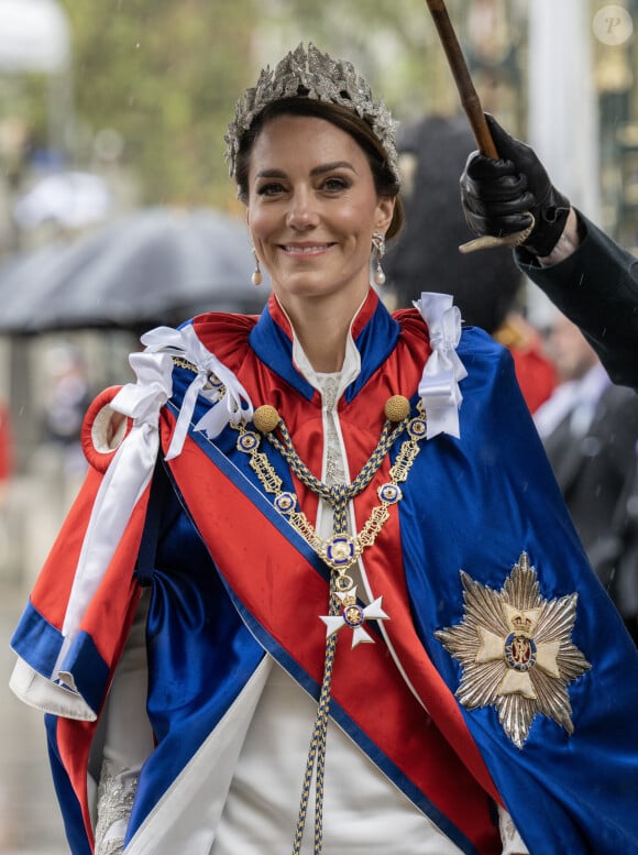 Catherine (Kate) Middleton, princesse de Galles,lors de la cérémonie de couronnement du roi d'Angleterre à Londres, Royaume Uni, le 6 mai 2023. 