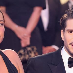 Adèle Exarchopoulos, François Civil - Descente des marches du film « L’amour ouf » lors du 77ème Festival International du Film de Cannes, au Palais des Festivals à Cannes. Le 23 mai 2024 © Jacovides-Moreau / Bestimage  People leaving the red carpet of the movie « Beating Hearts » during the 77th Cannes International Film Festival at the Palais des Festivals in Cannes, France. On may 23th 2024 