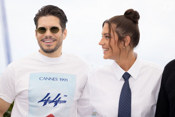 François Civil et Adèle Exarchopoulos assistent au Photocall de "L'Amour Ouf" au 77ème Festival de Cannes au Palais des Festivals le 24 mai 2024. Shootpix/ABACAPRESS.COM