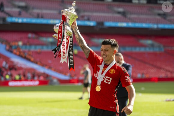 Lisandro Martinez - Manchester United remporte la FA Cup en battant Manchester City (2 - 1) au stade de Wembley à Londres, le 25 mai 2024. © SPP / Panoramic / Bestimage