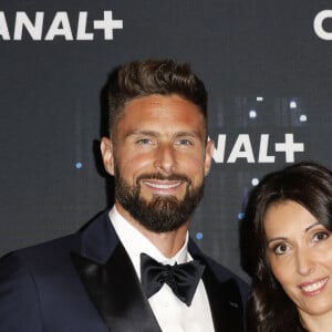 Exclusif - Olivier Giroud et sa femme Jennifer - Avant-première du documentaire "Giroud" à l'Elysée Biarritz à Paris le 14 mai 2024. © Marc Ausset-Lacroix/Bestimage 