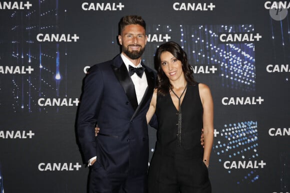 Exclusif - Olivier Giroud et sa femme Jennifer - Avant-première du documentaire "Giroud" à l'Elysée Biarritz à Paris le 14 mai 2024. © Marc Ausset-Lacroix/Bestimage 