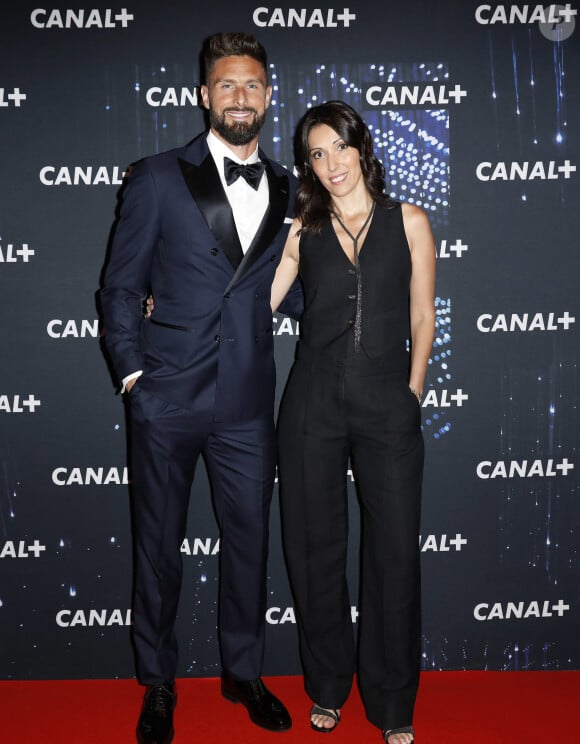 Exclusif - Olivier Giroud et sa femme Jennifer - Avant-première du documentaire "Giroud" à l'Elysée Biarritz à Paris le 14 mai 2024. © Marc Ausset-Lacroix/Bestimage 