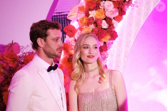 Pierre Casiraghi et sa femme Beatrice Borromeo - Bal de la Rose "Disco" 2024 au profit de la Fondation Princesse Grace dans la Salle des Étoiles du Sporting Monte-Carlo à Monaco le 23 mars 2024. © JC Vinaj / Pool Monaco / Bestimage