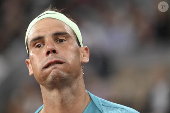 Rafael Nadal (ESP) au premier tour des Internationaux de France de tennis de Roland Garros 2024 à Paris, France, le 27 mai 2024. © Michael Baucher/Panoramic/Bestimage