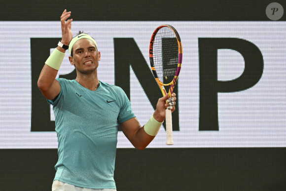 Rafael Nadal (ESP) au premier tour des Internationaux de France de tennis de Roland Garros 2024 à Paris, France, le 27 mai 2024. © Michael Baucher/Panoramic/Bestimage