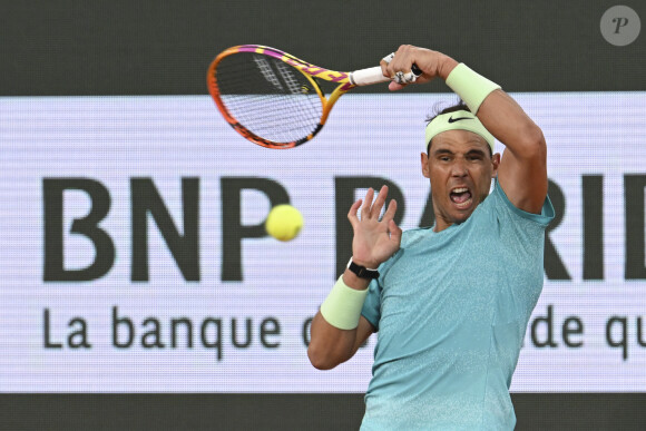 Rafael Nadal (ESP) au premier tour des Internationaux de France de tennis de Roland Garros 2024 à Paris, France, le 27 mai 2024. © Michael Baucher/Panoramic/Bestimage