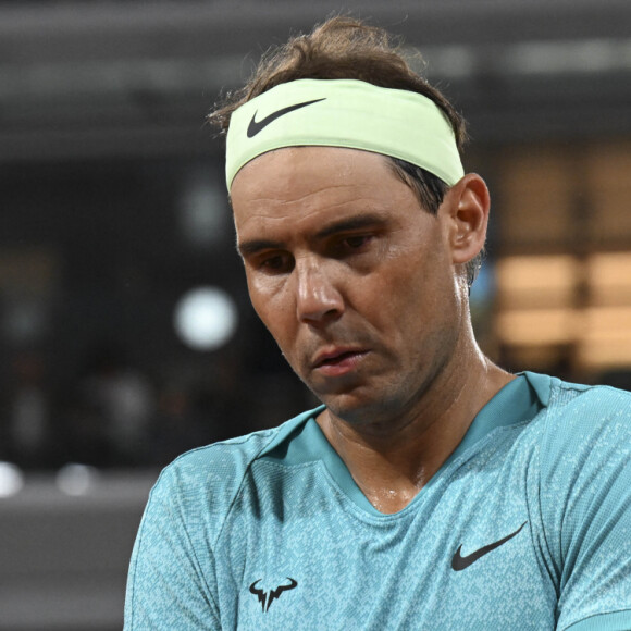 Rafael Nadal (ESP) au premier tour des Internationaux de France de tennis de Roland Garros 2024 à Paris, France, le 27 mai 2024. © Michael Baucher/Panoramic/Bestimage