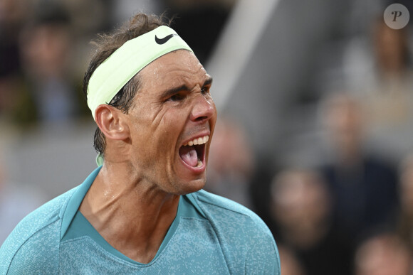 Rafael Nadal (ESP) au premier tour des Internationaux de France de tennis de Roland Garros 2024 à Paris, France, le 27 mai 2024. © Michael Baucher/Panoramic/Bestimage