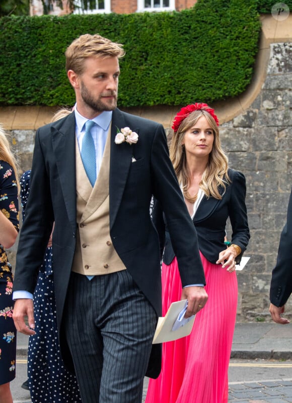 Cressida Bonas s'est quant à elle mariée à un autre Harry, fils de marquise.
Cressida Bonas, Harry Wentworth-Stanley - Les invités arrivent au mariage de Lady Tatiana Mountbatten et Alick Dru à la cathédrale de Winchester, le 23 juillet 2022. Lady Tatiana Mountbattent est une cousine éloignée de la reine Elisabeth II d'Angleterre. 