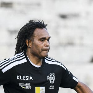 Exclusif - Christian Karembeu - Match de football entre le Variétés Club de France et l'équipe Fratelli Tutti composée de prêtres et séminaristes vivant à Rome au stade Foro Italico le 22 mars 2023. © Pierre Perusseau / Bestimage 