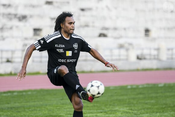 Exclusif - Christian Karembeu - Match de football entre le Variétés Club de France et l'équipe Fratelli Tutti composée de prêtres et séminaristes vivant à Rome au stade Foro Italico le 22 mars 2023. © Pierre Perusseau / Bestimage 