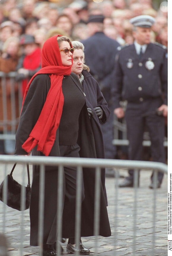 Catherine Deneuve lors de la messe en hommage à Roger Vadim