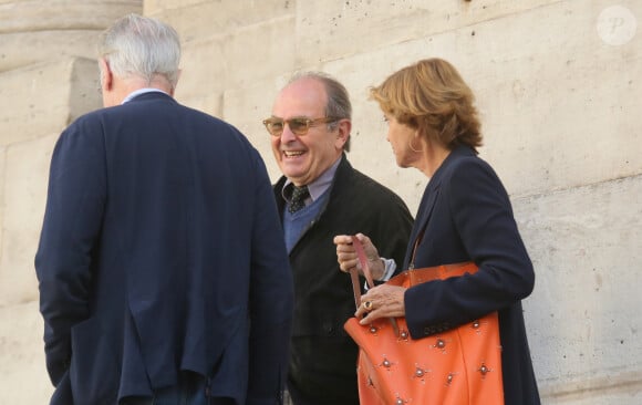 Bernard le Coq et sa femme Martine - Obsèques de Jean-Marc Thibault en l'église Saint-Roch à Paris le 11 juin 2017.