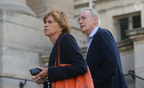 Bernard le Coq et sa femme Martine - Obsèques de Jean-Marc Thibault en l'église Saint-Roch à Paris le 11 juin 2017. 